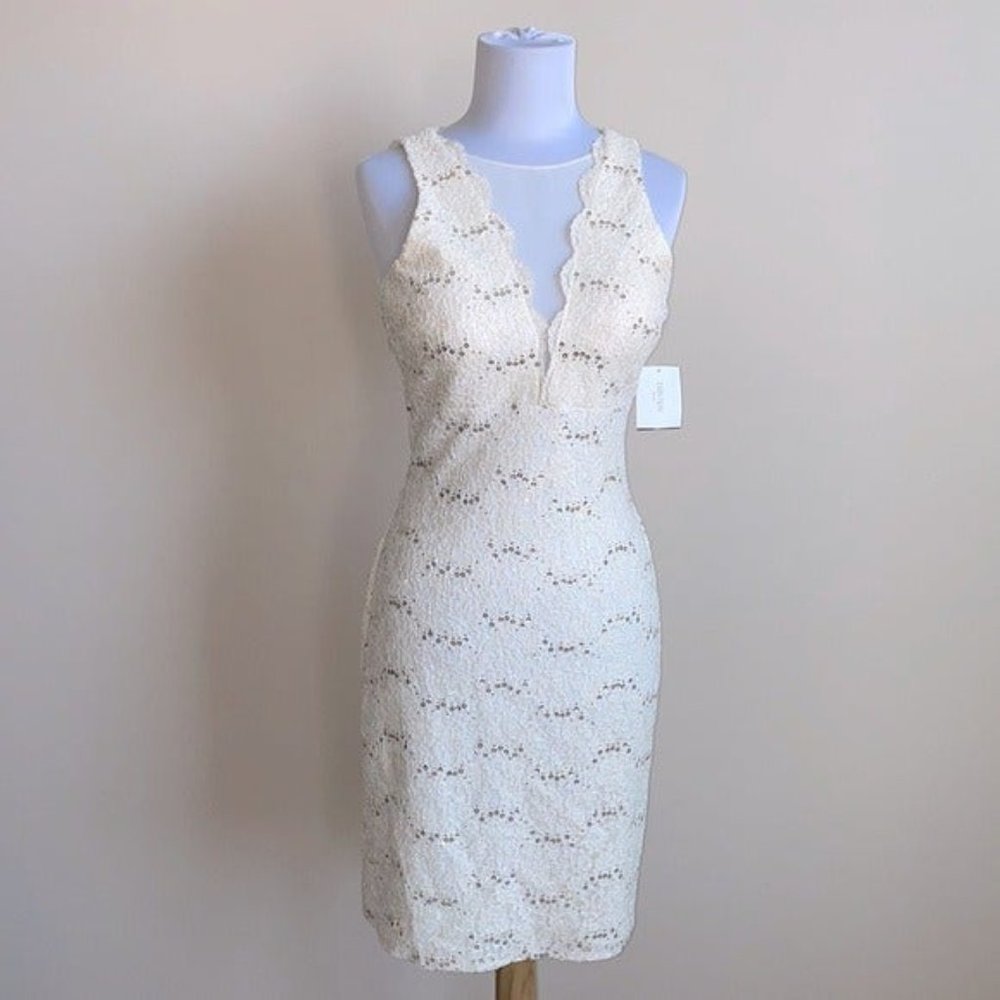 David’s Bridal Glitter Lace Dress
